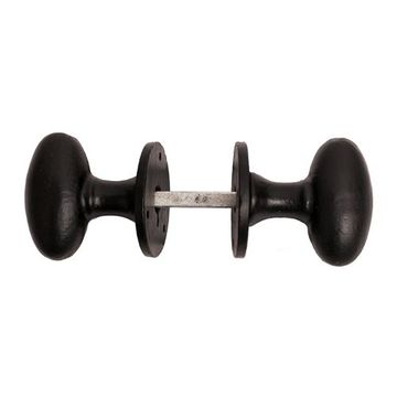 BPC IRON OVAL KNOB SET (2 KNOBS/2 ROSETTES)image