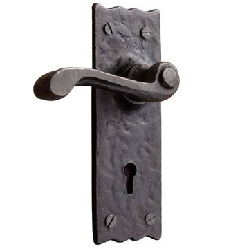 OIL BLACK DOOR LEVER W/ BACKPLATE (IRON)image