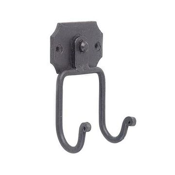 OIL BLKD HAND FORGED IRON DOUBLE HOOKimage