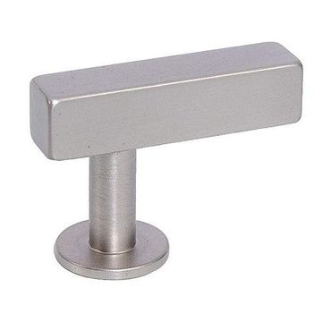 BRUSHED NICKEL BAR KNOB SOLID BRASSimage