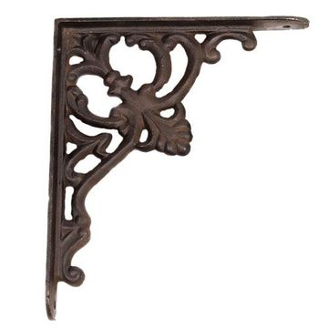 BLACK IRON SHELF BRACKET SET 6 7/8 X 6 X 1image