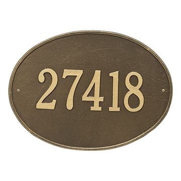 ANTQ BRASS WALL ESTATE GOLD LETTER 1 LINE  *DS*image