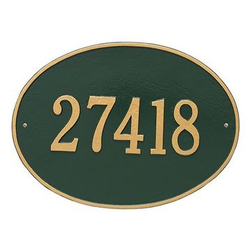 GREEN W/GOLD LETTER WALL ESTATE-19X14-1 LINE *DSimage