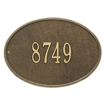ANTQ BRASS WALL STANDARD 1 LINE (GOLD LETTER) *DS*image