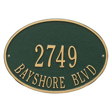 GRN W/GOLD LETTER WALL STANDARD  2 LINE   *DS*image