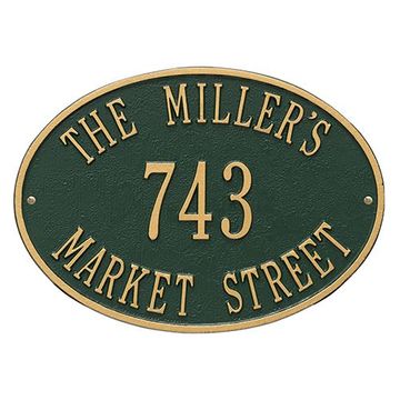 GRN W/GOLD LETTER WALL STANDARD 3 LINE   *DS*image