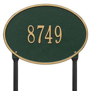 GRN W/GOLD LETTER LAWN STANDARD  1 LINE   *DS*image