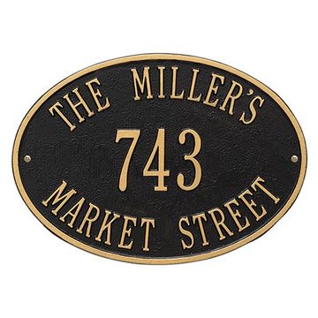 BLACK WALL STANDARD OVAL 3 LINE    *DS*image