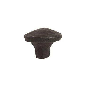 OIL BLK 1 1/4 ROUND KNOB HAND FORGED IRONimage