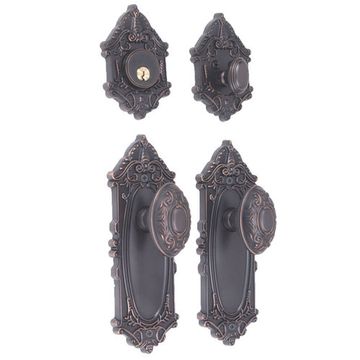 DBL EGG KNOB TIMELESS BRZ GRAND VICTORIAN ENTRY SETimage