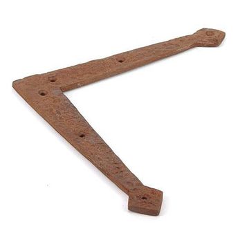 8RUSTED/WAXED DIAMOND PT IRON CORNER BRACE W-1 1/4image