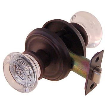 Passage Glass Knob Door Set With 2 3/4 Inch Rosetteimage