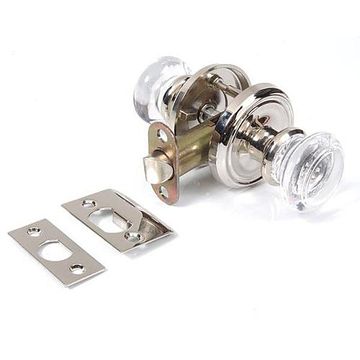 Restorers Classic Privacy Interior Glass Door Knob Set 2 3/4 Inch Roseimage