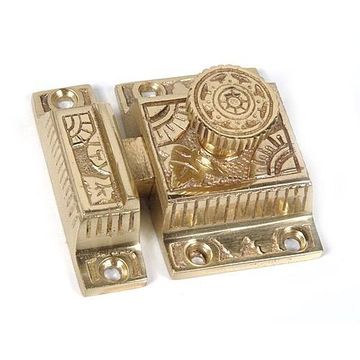 BRASS ORNAMENTAL CABINET LATCHimage