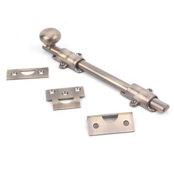 ANTQ BR 8SURFACE BOLT W/RND KNOB/2 PLAIN GUIDESimage