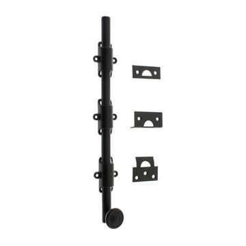 MATTE BLK 12SURFACE BOLT W/RND KNOB/3 PLAIN GUIDESimage