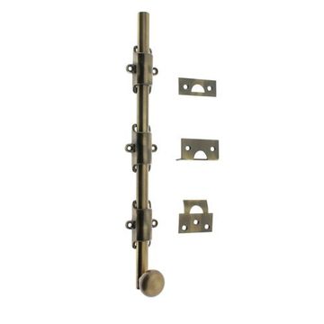 ANTQ BR 18SURFACE BOLT W/RND KNOB/3 PLAIN GUIDESimage
