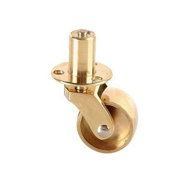 SET/4 PB 3/4 BRASS STEM CASTER PIVOT STYLEimage