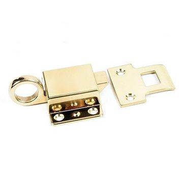 POL BRASS TRANSOM LATCH W/UNIVERSAL LATCHimage