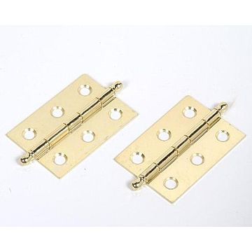 PB 1 3/8 OAW  2 9/16 OAH BUTT HINGE W/BALL TIPimage