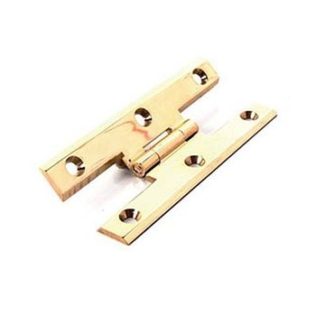 LAQ BRASS 3 1/2 FLUSH H STYLE CUPBOARD HINGEimage