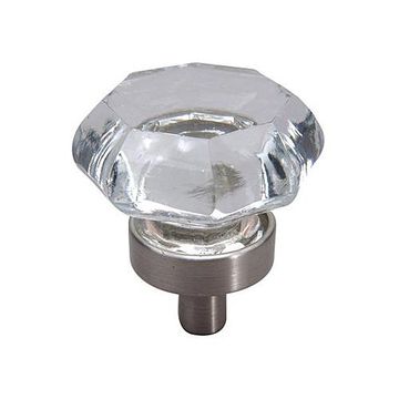 PN CLEAR 1 1/4 OCTAGONAL GLASS KNOB        014/001image