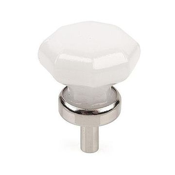 PN TRANS WH 1 1/4 OCTAGO GLASS KNOB        014/003image