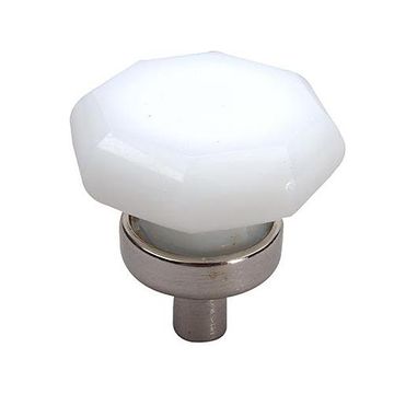 BN TRANS WH 1 1/4 OCTAGO GLASS KNOB        015/003image