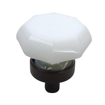 OB TRANS WH 1 1/4 OCTAGO GLASS KNOB        004/003image