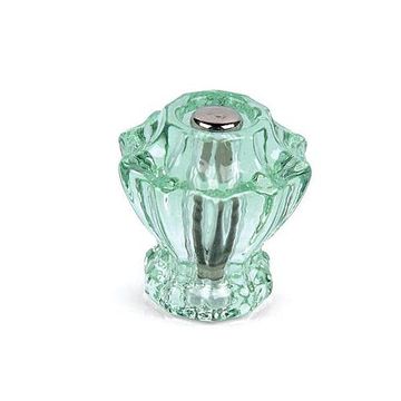 DEP GRN FLUTED GLASS KNOBimage