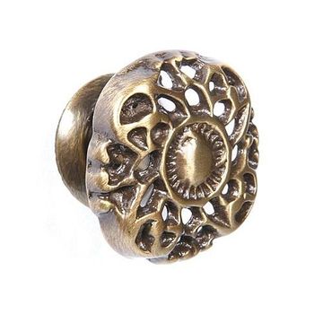AB CAST BRASS ORNATE KNOB W/WASHERimage