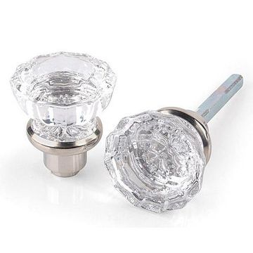 PN FLUTED GLASS DOOR KNOB SETimage