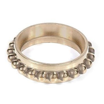 PL BRASS RND CASTER RING BEADEDimage