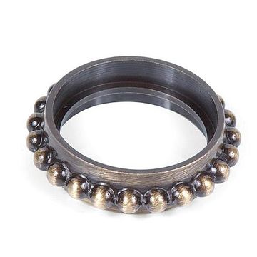 ANTQ BRASS RND CASTER RING BEADEDimage