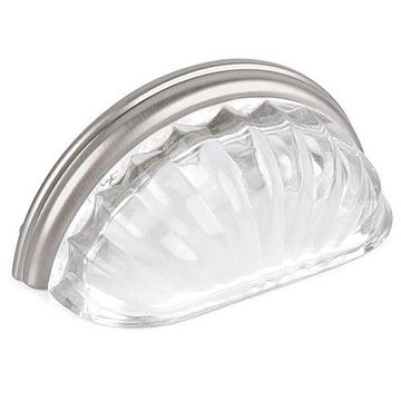 TRANS CLEAR W/BRUSH NICK BASE MELON GLASS BIN PULLimage