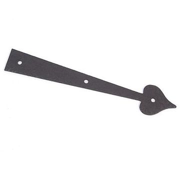 8 3/4HEART DUMMY STRAP ROUGHT BLACK IRONimage