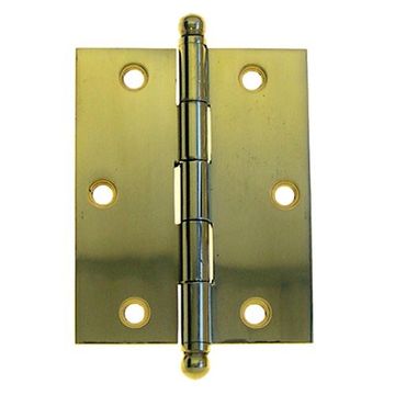 BRASS EXTRUDED CABINET HINGE 2X2 1/2 BALL TIPimage