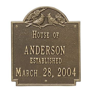 AB CARDINAL WEDDING PLAQUE  *DS*image
