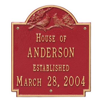 RG CARDINAL WEDDING PLAQUE  *DS*image