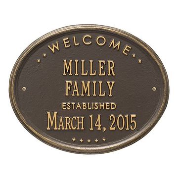 OG OVAL WELCOME FAMILY ESTABLISHED PLAQUE *DS*image