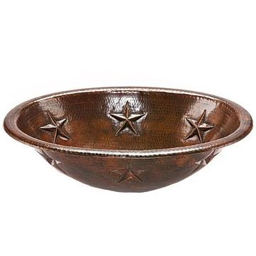 COPPER 19OVAL STAR LAV ROLLED RIM   *DS*image