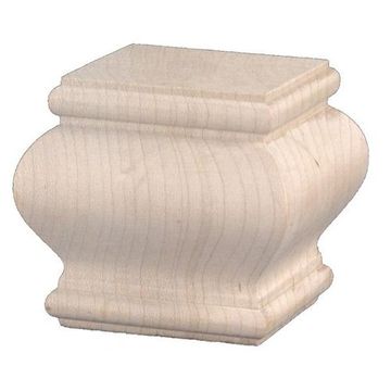 PINE 3 3/8 X 3 SQR BUN FOOTimage