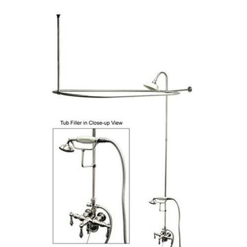 Vintage Down Spout Shower Package - Metal Leverimage