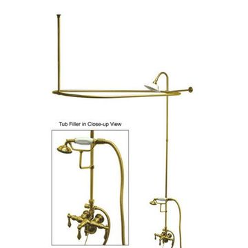 Vintage Down Spout Shower Package - Metal Leverimage