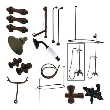 Vintage Down Spout Shower Package - Metal Leverimage