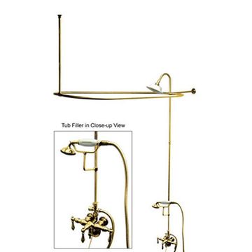 Vintage Down Spout Shower Package - Metal Leverimage