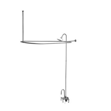 Vintage Hi-Rise Gooseneck Shower Package - Porcelain Leverimage