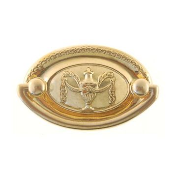 Restorers Classic Period Oval Bail Pull With Urn Motifimage