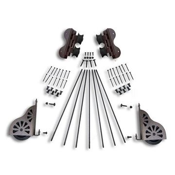 Quiet Glide Braking Swivel Rolling Library Ladder Hardware Kitimage