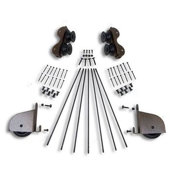 Quiet Glide Contemporary Rolling Library Ladder Hardware Kit - Rollerimage